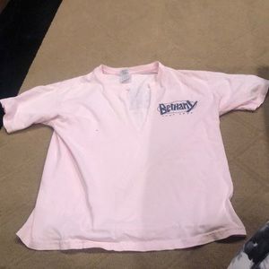 Bethany beach tee shirt with v slit